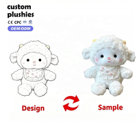 En gros, Jouet en peluche doux et moelleux en forme de cochon, grenouille, mouton, canard jaune, éléphant bleu, avec logo personnalisé, cadeau en peluche pour bébé