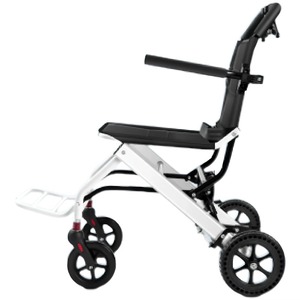Portable Folding Wheelchair, Travel Wheelchair With Handbrake, Ultra-Light Wheelchair for the Elderly and Children - Product Image 1
