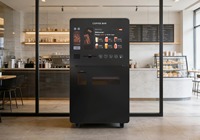 Distributeur automatique de café fraîchement moulu pour salle de sport avec conteneur de stockage de poudre personnalisé