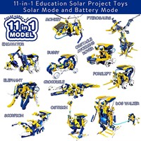 Kits de robots éducatifs solaires STEM pour enfants, 11 en 1, à assembler soi-même, jouet de puzzle pour enfants