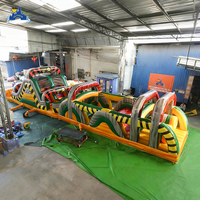 Course d'obstacles gonflable de petits jeux stimulants gonflables personnalisables commerciaux durables pour enfants et adultes