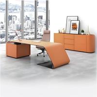 Ensemble moderne de bureau d'ordinateur pour homme, poste de travail, mobilier de bureau à domicile, table de bureau de luxe, bureau de patron pour salle d'étude