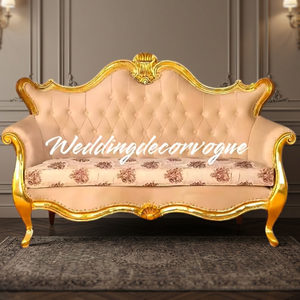 Majestuoso juego de sofá de boda para novia, novio, Rey, Reina, estilo, asientos de lujo, perfecto para recepción, Vestíbulo de Hotel y decoración de escenario - Product Image 6