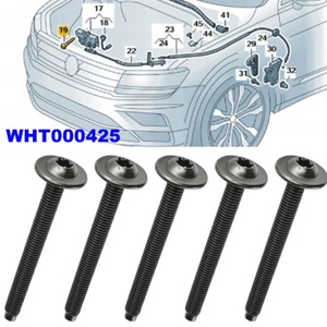 Vis hexagonale noire WHT000425 6 mm x 67,2 mm en acier classe 8.8 pour fixation du drain de moteur Volkswagen Audi - Product Image 3