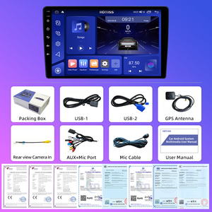 Ai lettore Dvd auto 2 Din 9 "10" Radio <span class=keywords><strong>Android</strong></span> Display auto RAM 4GB 64GB ROM Bt FM schermo auto Ai <span class=keywords><strong>Android</strong></span> schermo - Product Image 5