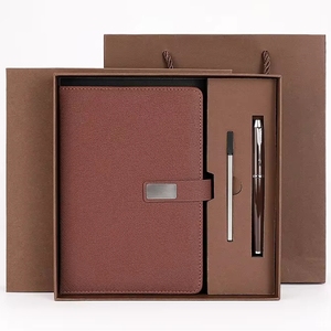 Ensemble de stylos et carnet de notes de luxe en cuir PU <span class=keywords><strong>fait</strong></span> <span class=keywords><strong>main</strong></span>, cadeaux d'affaires pour entreprises, articles promotionnels pour la fête <span class=keywords><strong>des</strong></span> pères, articles de conférence - Product Image 5