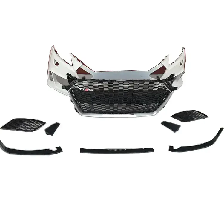 Aksesori Mobil berkualitas tinggi Auto Body Kit Untuk tuning bagian Material PP Bumper depan dengan grill untuk Audi TT 2015 -2018