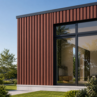 Panneau de grille extérieur léger en WPC ASA, profil 200 mm, projet conteneur d'exportation WYRAX