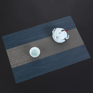 Woven PVC Tea Mat Water Resistant <strong>Table</strong> <strong>Runner</strong> <strong>Placemat</strong> for Gongfu Tea Ceremony Matcha Set Cafe <strong>Table</strong> Protection Supply - Product Image 4