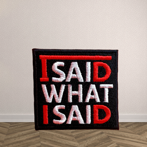 Dije lo que parche bordado Iron-On Logo personalizado parches bordados para chaquetas mochilas gorras sudaderas con capucha - Product Image 4