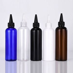 50ml 100ml 120ml 150ml <b>200ml</b> Empty Amber Blue Transparent PET Hair Dye Oil Lotion Shampoo Cosmetic Color Applicator Squeeze - Product Image 2