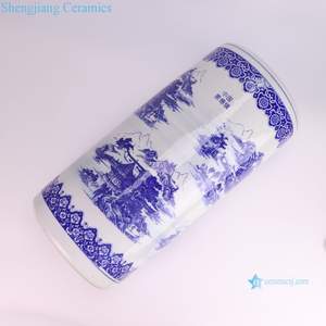 <span class=keywords><strong>Portaombrelli</strong></span> in porcellana rustica cinese RZUA01-F blu e bianco paesaggio supporto in ceramica per ombrelli all'aperto - Product Image 4