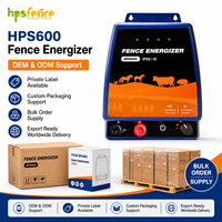HPSFENCE OEM ODM HPS600 Veeomheining Energizer 15V 6J IPX6 CE Elektrische Boerderijomheining Oplader voor gebruik op weide en ranch, inclusief kit