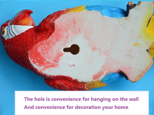 เรซิ่นนกรูปปั้นนกแก้ว Figurine สําหรับแขวนผนังตกแต่ง - Product Image 6