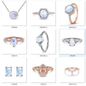 Wholesale 925 Sterling <b>Silver</b> Jewelry Birthstone Classic Style Oval Cut <b>Ring</b> Natural Moonstone <b>Solitaire</b> <b>Ring</b> - Product Image 5