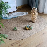 Vente en gros de tapis ovales vintage faits à la main en sisal de jute biologique