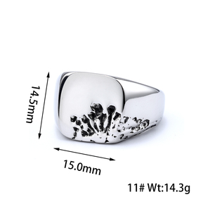 Anillos <span class=keywords><strong>de</strong></span> acero inoxidable personalizados para hombre y mujer, con textura <span class=keywords><strong>de</strong></span> roca, lava, superficie, hip hop, <span class=keywords><strong>rock</strong></span> <span class=keywords><strong>and</strong></span> <span class=keywords><strong>roll</strong></span>, punk - Product Image 5