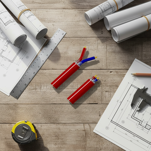 2코어 0.15mm 화재 경보기용 내화성/비차폐 300/500V 구리/CCA 전선 (산업용) - Product Image 4