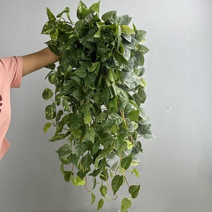 Nhà máy cung cấp đầy màu sắc nhựa nhân tạo Ivy Vine treo tường khoai môn và Thu Hải Đường Lá Faux cây xanh cho đám cưới trang trí nội thất - Product Image 3