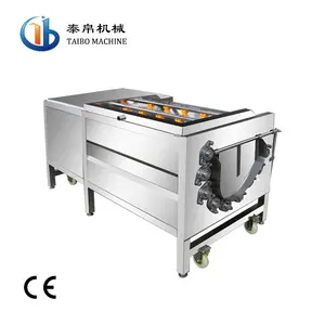 Otomatik endüstriyel kök sebze rulo fırça soyma çamaşır makinesi için patates/manyok/havuç