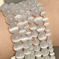 Nouvelles perles de pierre naturelle 4 6 8 10 12mm Jades Agates perles oeil de chat cristal perles en vrac pour la fabrication de bijoux accessoires de Bracelet à bricoler soi-même