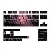 JCM BlackBerry 50 Double-shot Translucent PBT OEM Full Set of Keycaps Korean Russian German French Arabic English Layouts-China