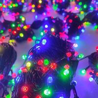 Guirlande lumineuse LED multicolores Merry Tree 80 LED 10 m, fonction clignotante, écologique, forme hexagonale, intérieur/extérieur, pour le Ramadan