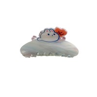 Liwu Nouvelle Pince à Cheveux Créative en Acétate Personnalisée, Motif Lapin Nuage de Dessin Animé et Feuille, pour Femme