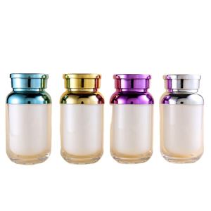 ขวดอาหารเสริมน้ำมันปลาอะคริลิคขนาด100มล. <span class=keywords><strong>160</strong></span>มล. ฉลากสีทองเงินสีน้ำเงิน - Product Image 1