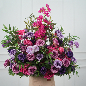 Elegant Luxury Silk purple <b>Artificial</b> Floor Flower Decorations High Quality Modern Style for Wedding and Parties decor - Product Image 1