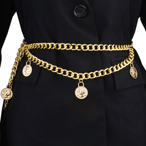 Chaîne de taille tendance pour femme en alliage de zinc, style hip-hop, accessoire de fête, chaîne de corps en métal à boucles multiples - Product Image 4