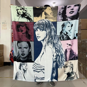 8 colores Pink Singer Taylor Throw Blanket Swiftie franela suave cama mantas para amantes de la música - Product Image 2