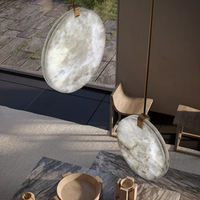 Lampes Albâtre Lampe Artistique Lustre Rond Couloir Escalier Lustre Linéaire Peut Être Personnalisé Lustre Albâtre