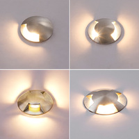 Lampe LED Souterraine Étanche IP65 pour Jardin Extérieur, Encastrable 1/2/4 Côtés, Éclairage de Sol Enterré pour Cour, Allée, Aménagement Paysager, Terrasse