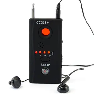 Anti-spy sinyal dedektörü casus Wiretap hata tespit Mini gizli kamera dedektörü CC308 + tam aralık kablosuz RF casus cihazlar bulucu