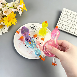 Factory Wholesale Cute Maltose Duck <b>Squishy</b> Toy Fidget Toys Squeeze Glitter Crystal Stress Relief Gel Ball Bulk - Product Image 4