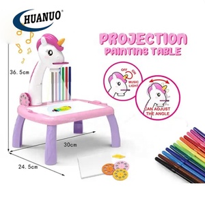 HUANUO <span class=keywords><strong>Projecteur</strong></span> LED Peinture Table Bloc de Construction Enfants Jouets Enfants Planche à Dessin Bureau Avec Bloc Carré - Product Image 6