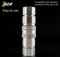 Raccord hydraulique NPT 3/4 po, connecteur rapide à face plate 1/2 po (ISO 16028) pour chargeuse compacte