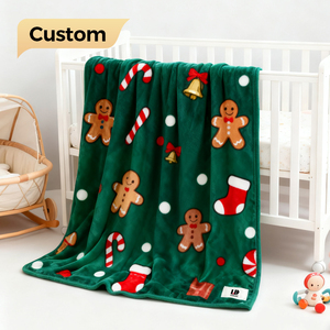 Tùy Chỉnh Lễ Hội Giáng Sinh Thiết Kế Sang Trọng Lông Cừu Chăn Mềm Tùy Chỉnh Mô Hình Cho Giáng Sinh Flannel Ném Chăn - Product Image 1