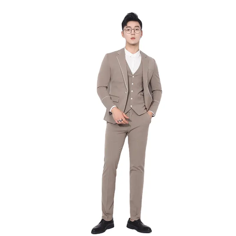 Business Casual Men Slim Fit Pant Vest Suit Men's Suits Blazer 3 Peace Suit For Men