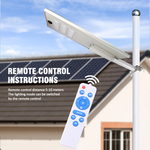 Năng lượng mặt trời đèn đường không thấm nước IP66 5 năm bảo hành Ngoài Trời Có cảm biến điều khiển năng lượng mặt trời dẫn ánh sáng đường phố 50W 60W 80W - Product Image 1