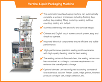 Machine d'emballage alimentaire verticale automatique pour sachets de jus, miel, lait, ketchup et sauces liquides