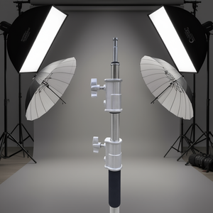 Supporto C-Stand 102 Pollici Regolabile in Lega di Alluminio per Studio Fotografico, per Softbox e Ombrelli - Product Image 2
