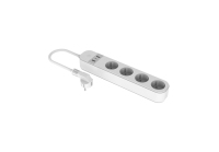 Regleta de Enchufes Schuko Inteligente con Wi-Fi, Compatible con USB PD, Carga Rápida, Control Remoto Tuya, 4 Tomas de Corriente Individuales, Enchufe Alemán