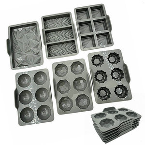 Yuye - Juego de 6 moldes de silicona personalizados para chocolate, moldes para barra de chocolate con asa, aptos para horno, freidora de aire y vaporera - Product Image 1