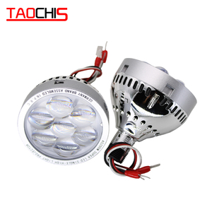 TAOCHIS 자동차 3.0 인치 헤드 라이트 12v 21w 슈퍼 Aozoom LED 프로젝터 렌즈 단일 하이 빔 악마 눈 블루 레드 화이트 H4 H7 - Product Image 2