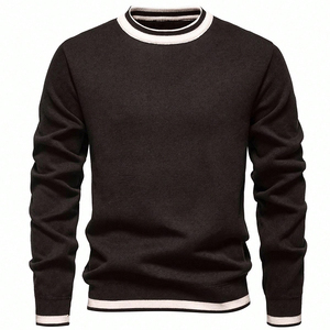 <span class=keywords><strong>Jersey</strong></span> de <span class=keywords><strong>hombre</strong></span> ligero <span class=keywords><strong>redondo</strong></span> <span class=keywords><strong>cuello</strong></span> <span class=keywords><strong>redondo</strong></span> suéter de gran tamaño pesado grueso tejido de punto Material de manga larga Formal hombres suéter camisas - Product Image 2
