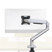 Support de bureau VESA pneumatique argenté pour bras de moniteur ergonomique de 32 "avec support de charge élevée Conception articulée