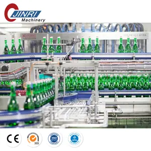 Complete Alcohol Spirits Liquor Beverage Bottling Production Line / Glass Bottle Vodka Whisky Wine Filling Capping Machine