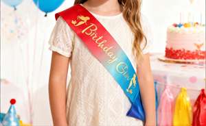 Écharpe de sirène arc-en-ciel ombrée en tissu – Matériau non toxique et réutilisable, design portable pour événements intérieurs/extérieurs - Product Image 5